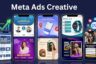 create high converting meta ads creative for facebook and instagram ads