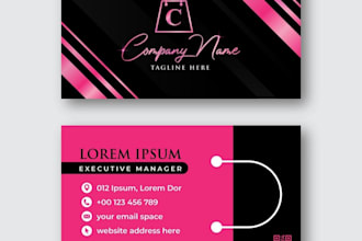 design luxury double sided canva business card with qr code and branding