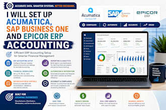 set up acumatica sap business one and epicor erp accounting