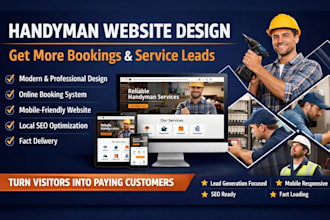 design a handyman website that generates more bookings and service leads