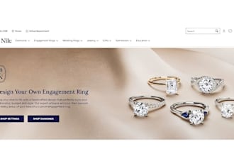 design jewelry shopify store jewelry website jewelry store wedding jewelry store