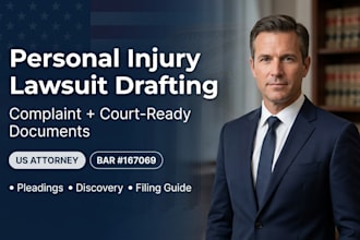 draft and prepare documents to file your personal injury lawsuit