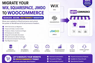 migrate wix squarespace jimdo to woocommerce