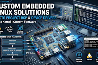 develop custom embedded linux solutions, yocto bsp and device drivers
