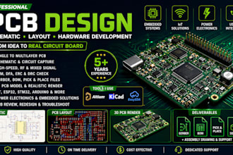 pcb design, schematic design, circuit design, pcb layout, hardware develop, pcb