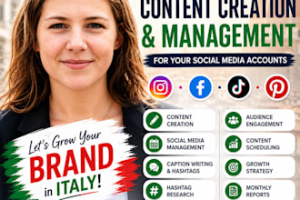 create and manage content for your italian social media accounts