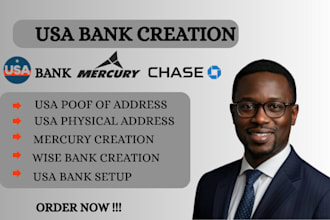 do USA bank creation for llc owners physical address and proof of address