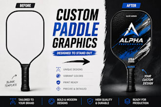 design custom pickleball paddle graphics