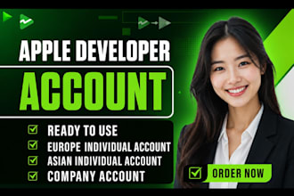 help you to create apple developer accounts and ios developer accounts