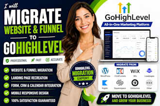 migrate website, funnel, landing page from wordpress, click funnels, wix to gohi