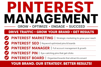 be your pinterest manager SEO and marketing strategist