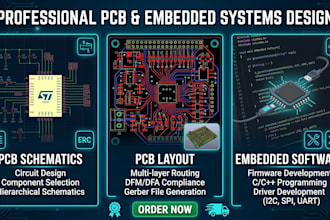 design pcb schematics, layouts, and embedded software