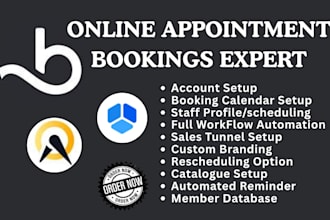setup booksy acuity calendly square appointment bookings for ecommerce website