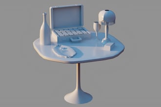 create stylized high poly 3d assets