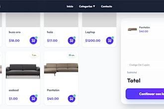 develop a modern ecommerce website using react and node