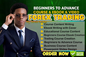 create forex trading course content forex ebook writing video course PPT slides