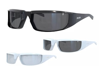 create realistic 3d sunglasses models and 3d custom photorealistic render