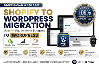 shopify to wordpress migration migrate shopify website to wordpess woocommerce
