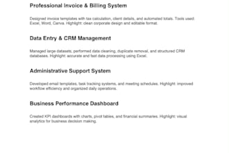 manage accounting, administrative tasks and IT projects
