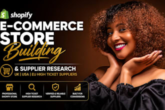 build shopify ecommerce store research UK USA eu high ticket suppliers