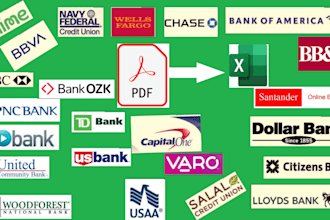 convert bank statements into excel, xlsx