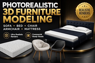3d furniture models and product renders for sofa, bed, chair, armchair