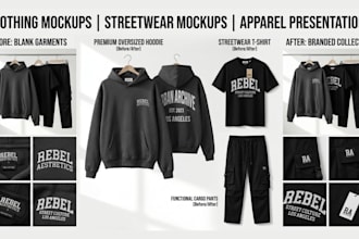 create clothing mockups streetwear mockups and apparel product presentations