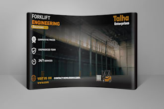 design professional trade show booth, backdrop and exhibition stand