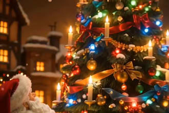 create photorealistic 3d christmas animation merry christmas intro video in 3d