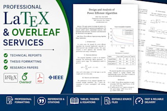 create professional latex, overleaf and technical reports
