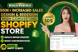 build shopify store design, redesign shopify website devlop shopify dropshipping