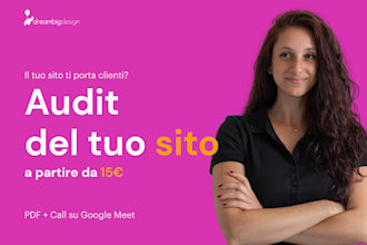 analizzo il tuo sito web e ti dico cosa non funziona