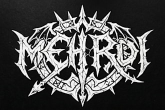 create a brutal heavy metal logo design