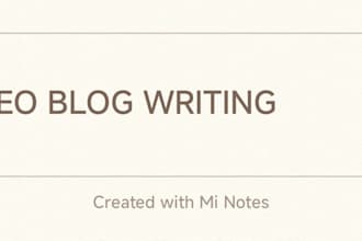 write SEO optimized blog posts and articles