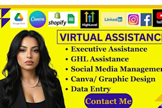 executive virtual assistant ghl VA social media virtual assistant email manager