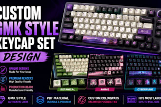 design custom gmk style keycap sets for mechanical keyboards
