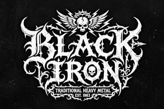 design legendary heavy metal band logo artwork