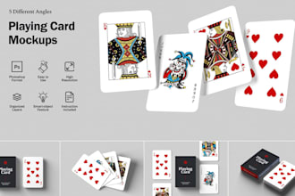 create unique playing card design 52 card and illustration for custom card deck