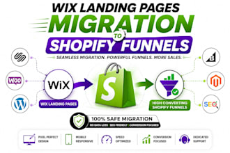 wix landing page to shopify funnel migration and high converting shopify setup