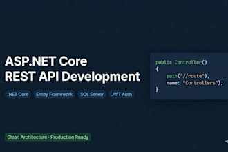 build a rest API using dot net core and entity framework with sql server