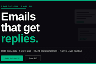 write cold emails and follow ups in english that get replies