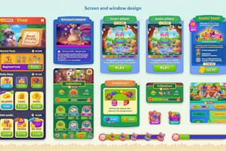 design aaa quality game UI UX for mobile and PC games
