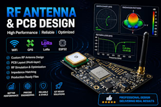 design rf antenna and pcb layout for wifi, gps, lora, esp32 and iot devices