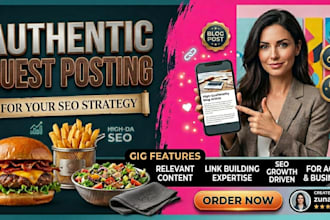 publish guest posts on high traffic food blogs for SEO backlinks