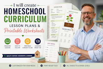 create homeschool curriculum lesson plans and printable worksheets