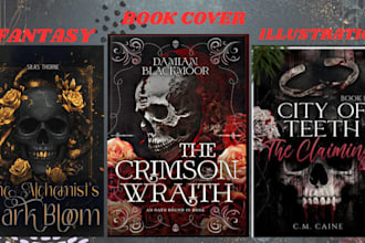 do dark fantasy romances ai book cover design ebook cover amazon kdp book cover