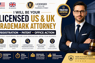 be your US,UK, licensed attorney for your trademark application