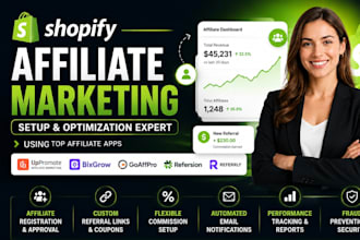setup shopify affiliate marketing uppromote bixgrow goaffpro refersion referrly