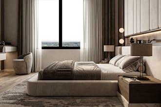 do living room bedroom bathroom interior design 3d model and realistic rendering