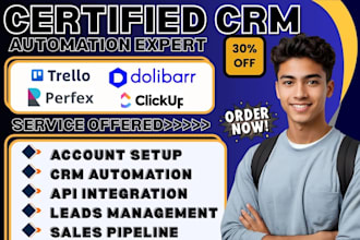 clean duplicate CRM records across trello clickup perfex dolibarr CRM automation